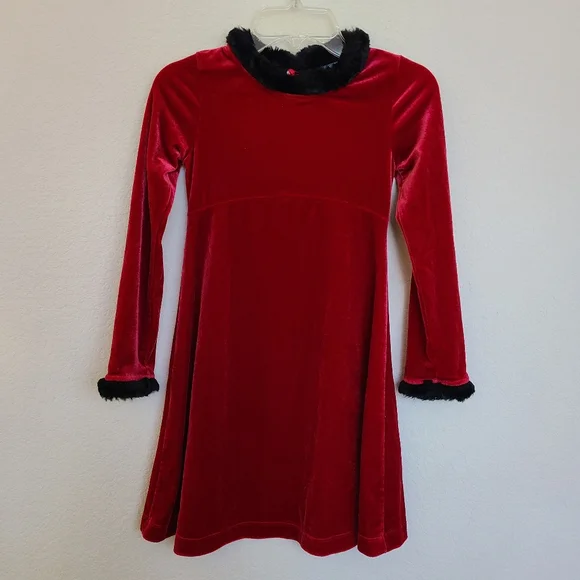 girls christmas dress size 8 Square Neck High Waist Red Velvet Long Dresses for Women Winter Christ –  FashionLoveHunter main image 1